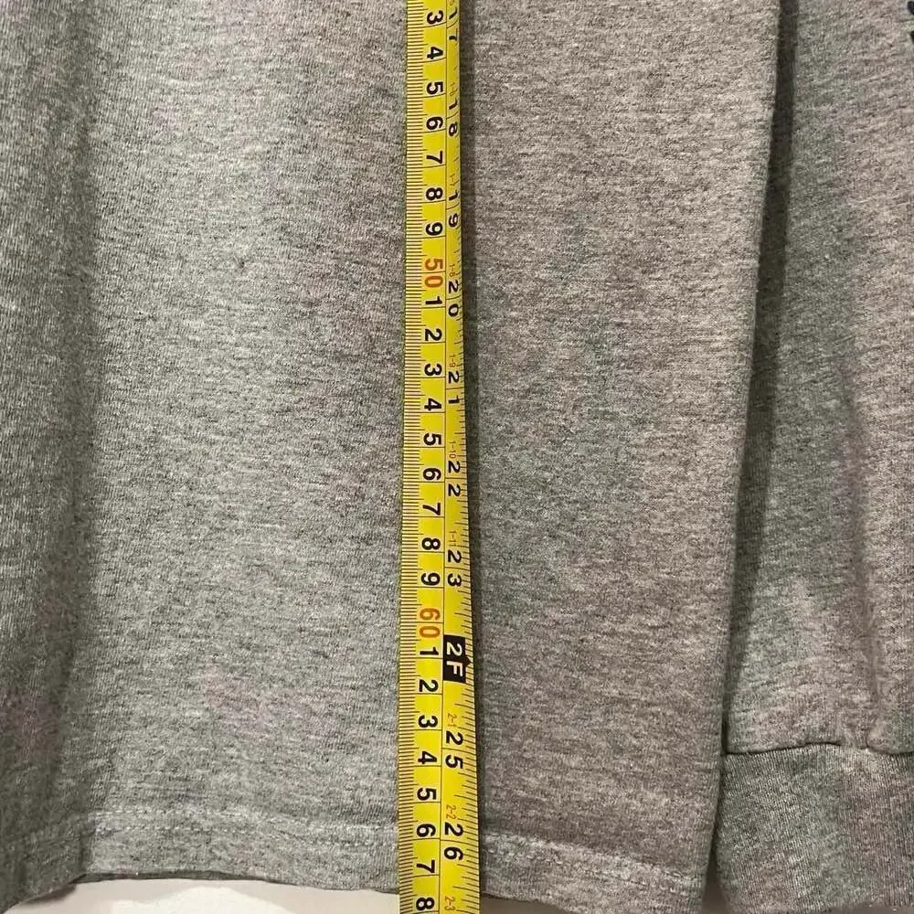 Vintage Nike Gray Long Sleeve T-Shirt Box Logo Size XL Wmn